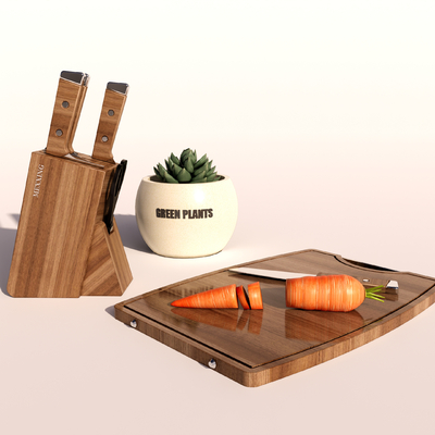 Modern knife holder cutting board