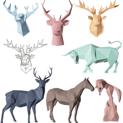 Nordic Cartoon Deer Head Animal Wall Decoration Pendant