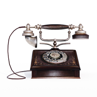 Old European-style landline phone