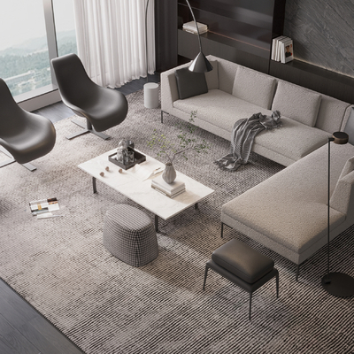 B & B Italia Sofa Coffee Table Combo