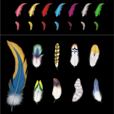 Color feather wall decoration pendant