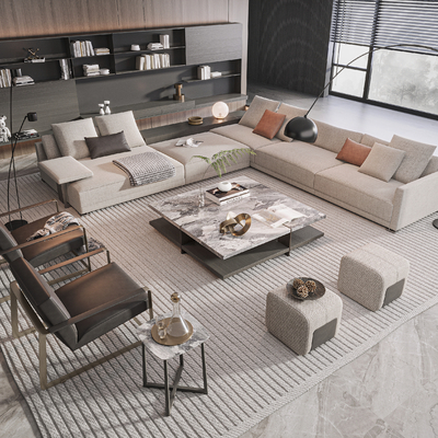 Poliform sofa coffee table combination