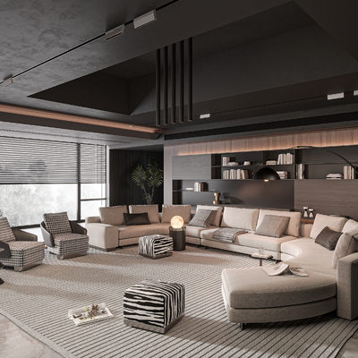 Minotti Miloti Sofa Coffee Table Combination