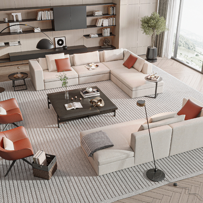 Poliform sofa coffee table combination