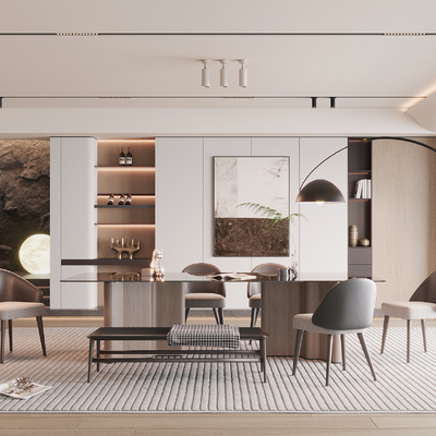 Minotti Miloti Dining Table and Chair Combination