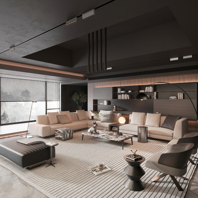 Minotti Miloti Sofa Coffee Table Combination