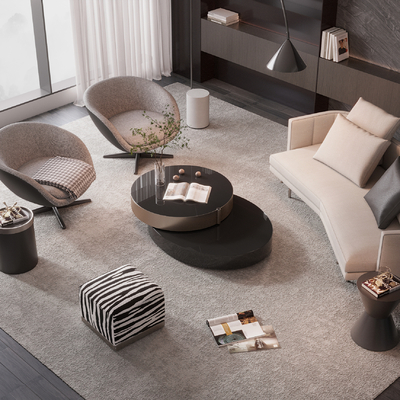 Minotti Miloti Sofa Coffee Table Combination