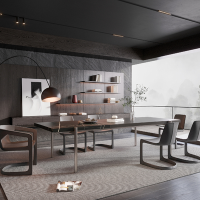 Minotti Miloti Dining Table and Chair Combination