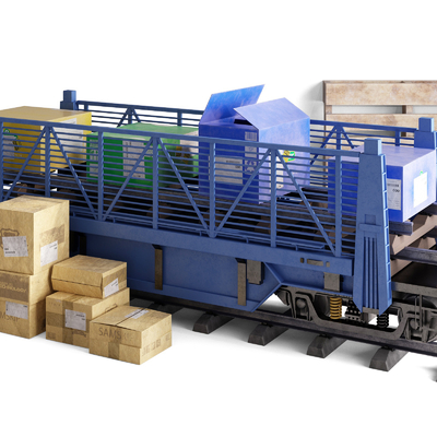 Industrial wind track truck parcel conveyor