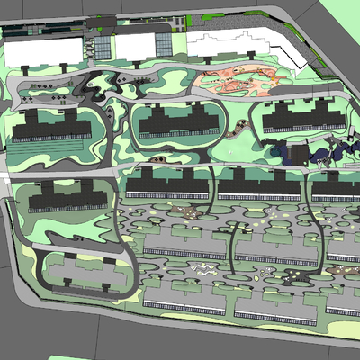 Bird's-eye view of new Chinese residential area