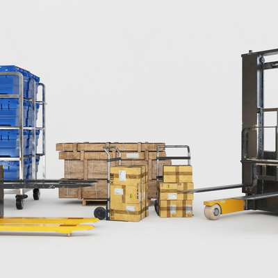 Modern warehouse shelf carton forklift