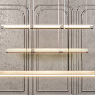 Modern strip chandelier