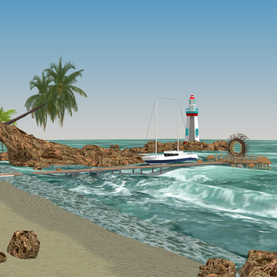 Reef Beach Lighthouse View