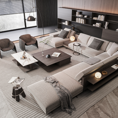 Poliform sofa coffee table combination