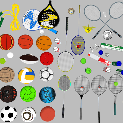 basketball football badminton racket sports equipment