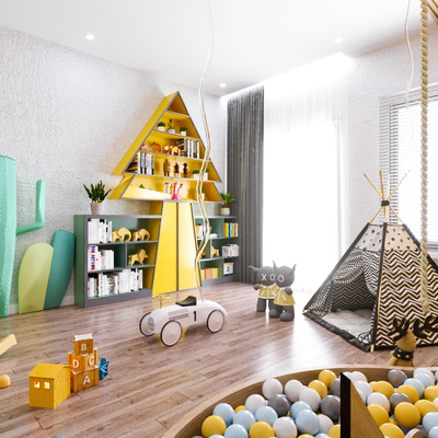 Modern Children's Entertainment Room