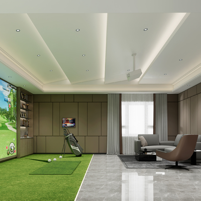 Modern Golf Recreation Room