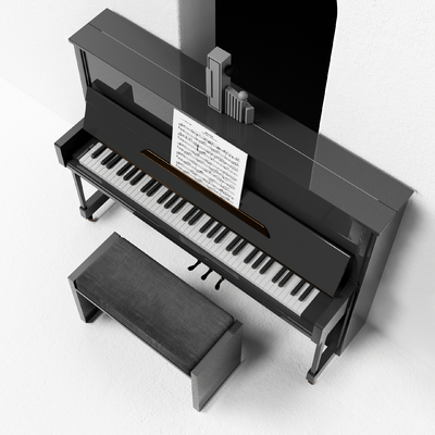 Black Piano Vertical Piano