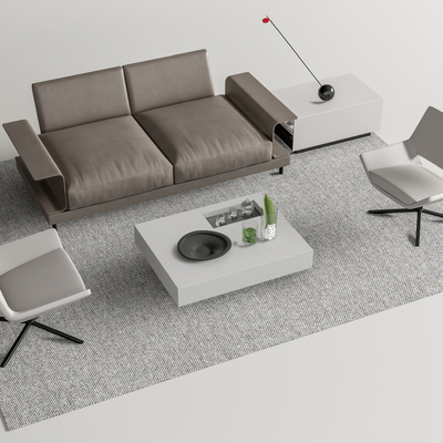 Modern office sofa coffee table combination