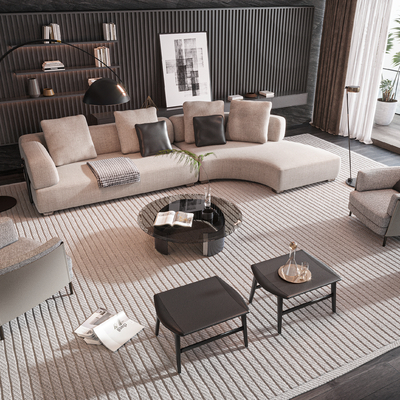 Minotti Miloti Sofa Coffee Table Combination