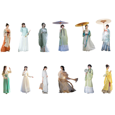 2D Hanfu Beauty Woman