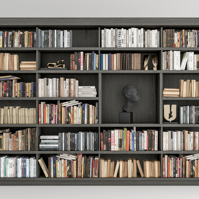 Modern Bookcase Books Book Ornaments