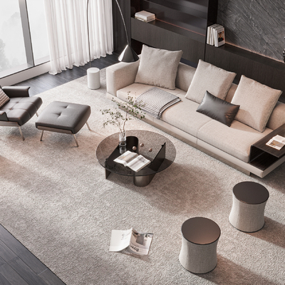 Minotti Miloti Sofa Coffee Table Combination