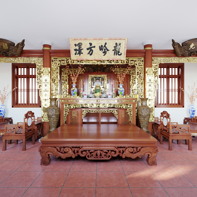 Chinese Buddhist Temple Ancestral Hall