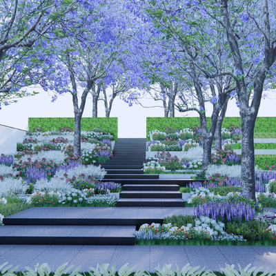 sunken courtyard waterscape water drop landscape