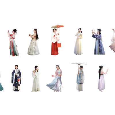 Hanfu beauty figure 2d component