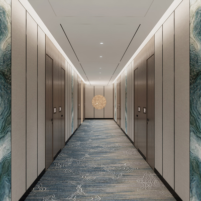 New Chinese Hotel Corridor