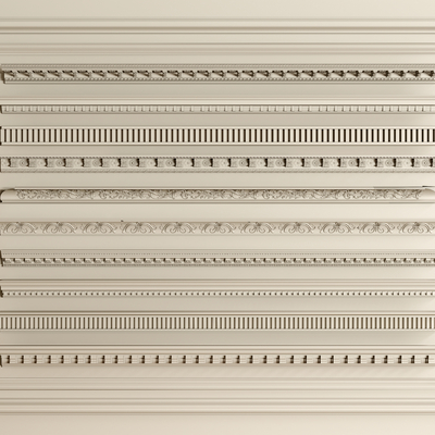 French plaster line carved corner line