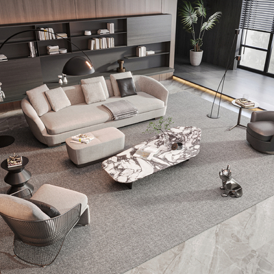 Minotti Miloti Sofa Coffee Table Combination