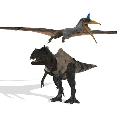 Natural wind stegosaurus dinosaur pterosaur