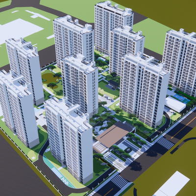 Bird's-eye view planning of residential quarters