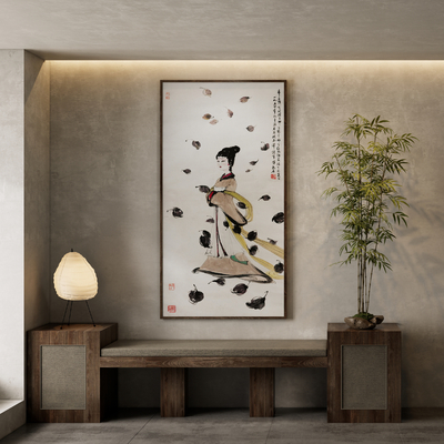 New Chinese Beauty Figure Decorative Painting Hanging Painting