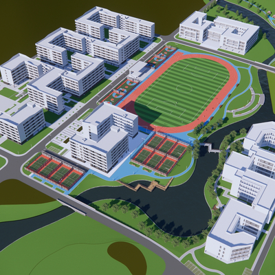 Bird's-eye view planning of teaching building