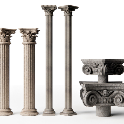 European-style carved column stigma