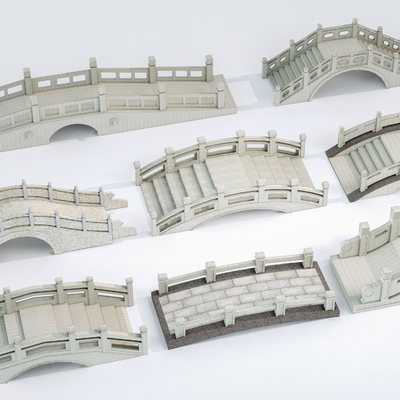 Chinese-style stone arch bridge arch bridge stone bridge