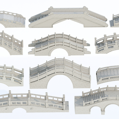 Chinese-style stone arch bridge arch bridge stone bridge