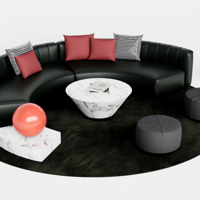 Round office sofa combination