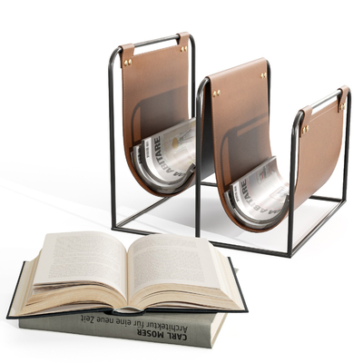 Modern Wrought Iron Book Magazine Rack