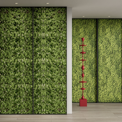 Green plant wall plant partition moss wall