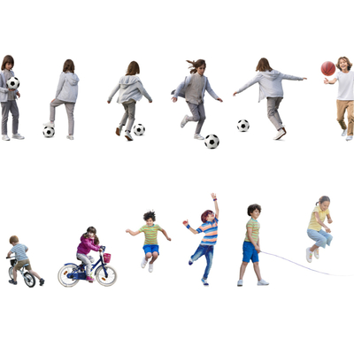 2D Sports Kids Figure Boys Girls