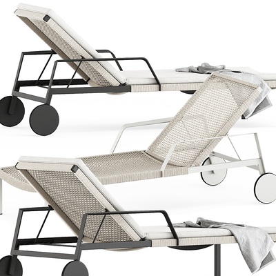 Modern Rattan Outdoor Lounger