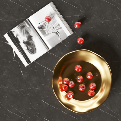 Modern Cherry Fruit Plate Book