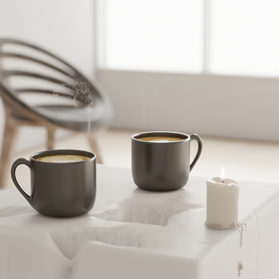 Modern coffee candle ornaments