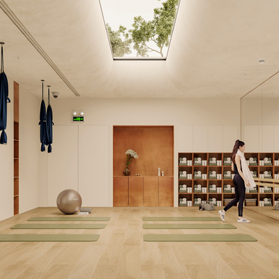 Wabi-sabi Style Yoga Hall