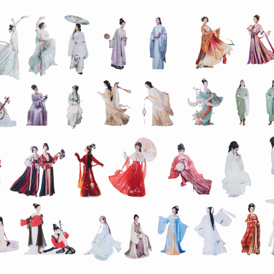 Chinese 2D Hanfu Character Woman