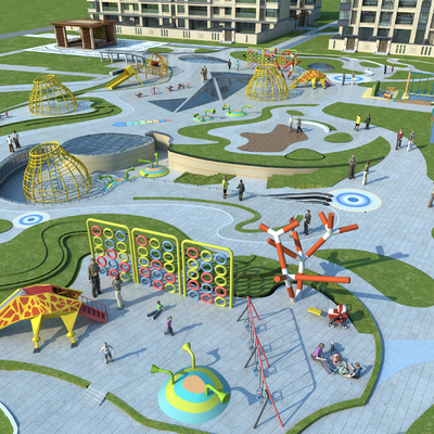 Modern outdoor landscape children's activity venue